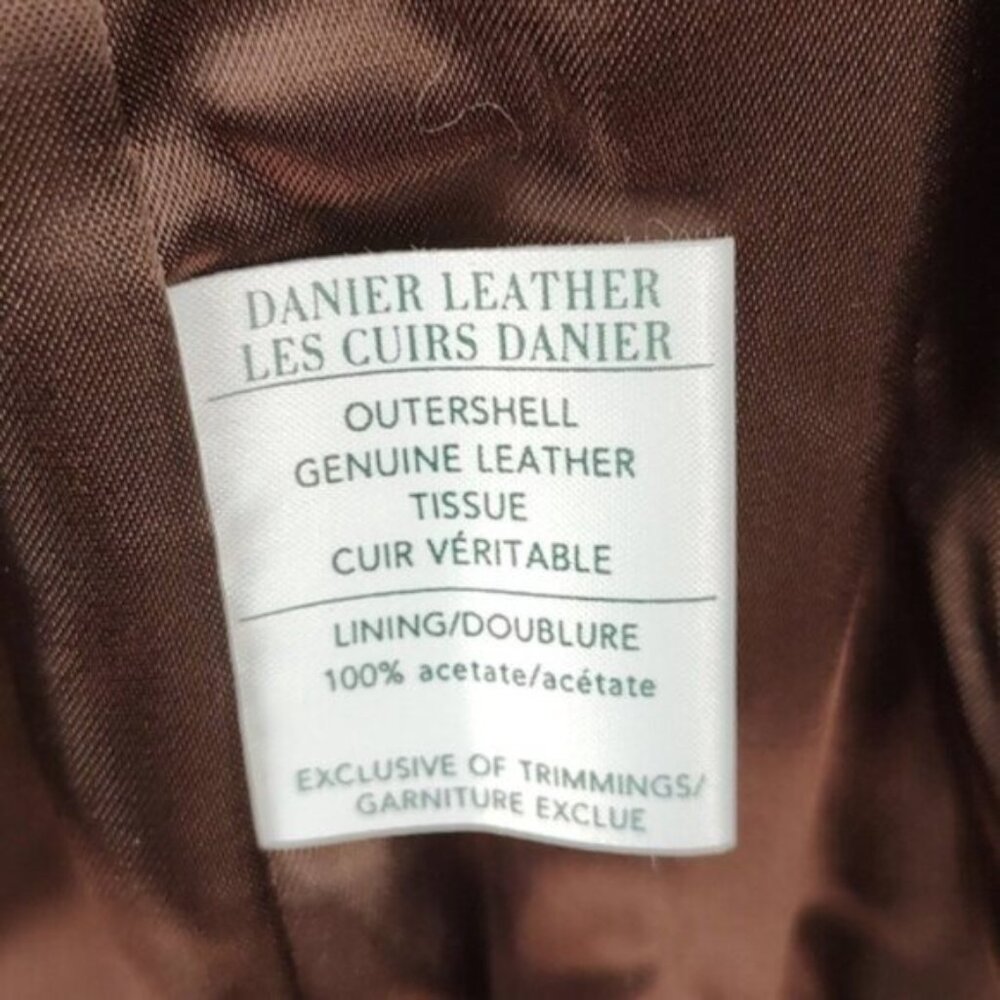 NWOT 100% Suede Danier Jacket Lined Size Womens 10-12 Brown - Picture 5 of 11